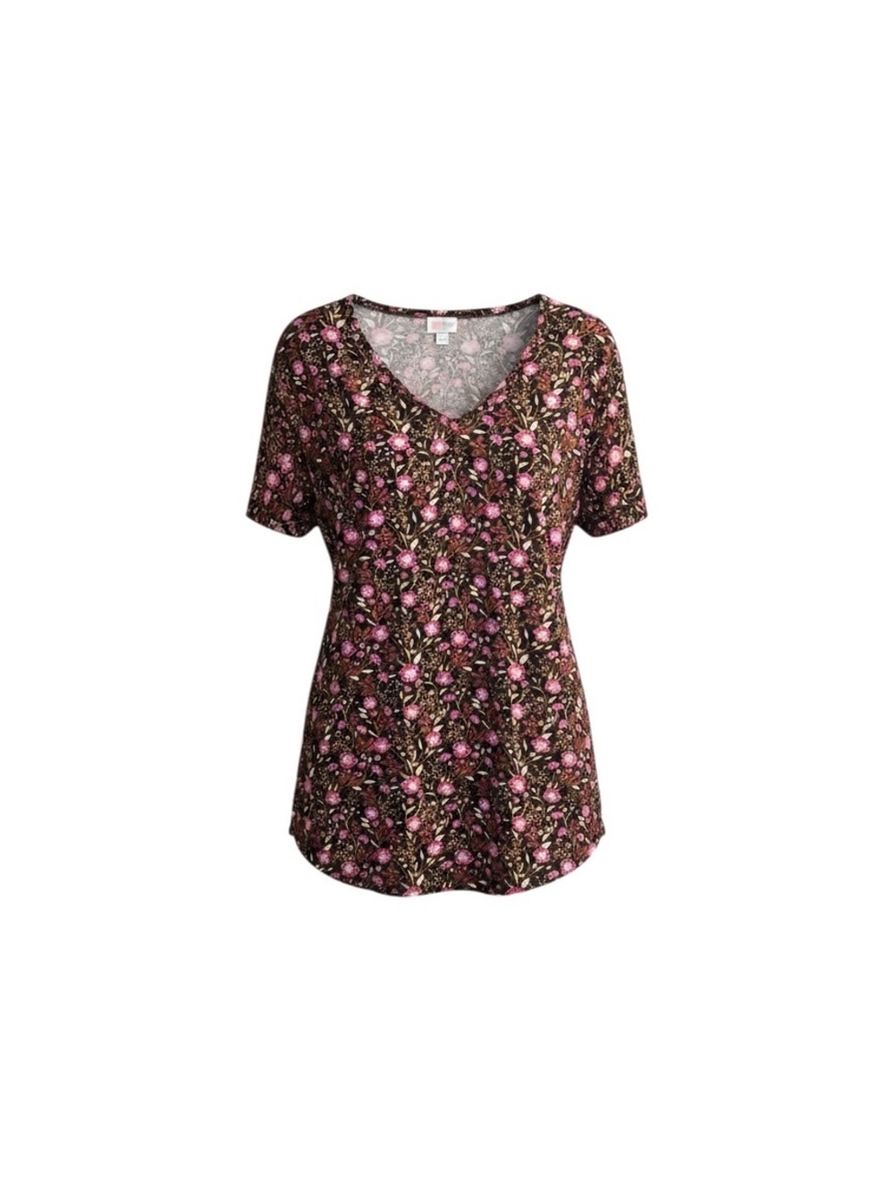 Large Floral Pattern LuLaRoe V-Neck Top